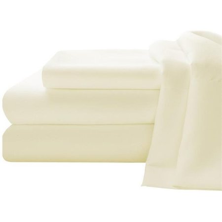 BALTIC LINEN Sobel Westex Soft and Cozy Easy Care Deluxe Microfiber Sheet Set   Ivory - Twin XL 3666983500000
